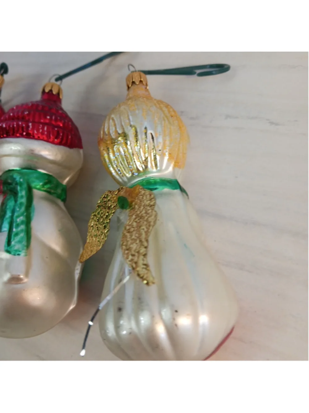 VTG Kurt S. Adler Traditional BLOWN Glass Ornaments Snowman Santa Angel